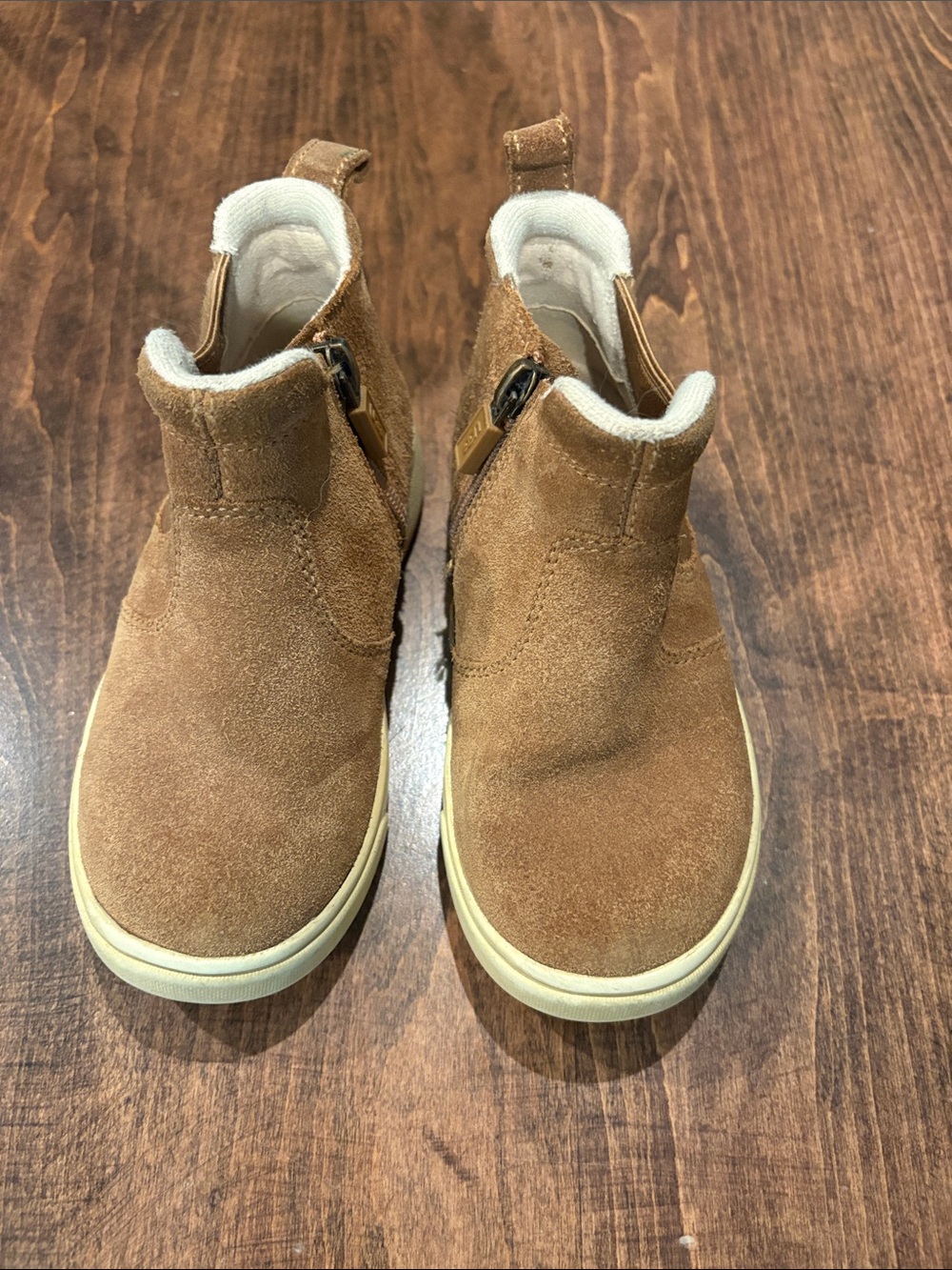 UGG Kids Chestnut Suede Side-Zip Booties